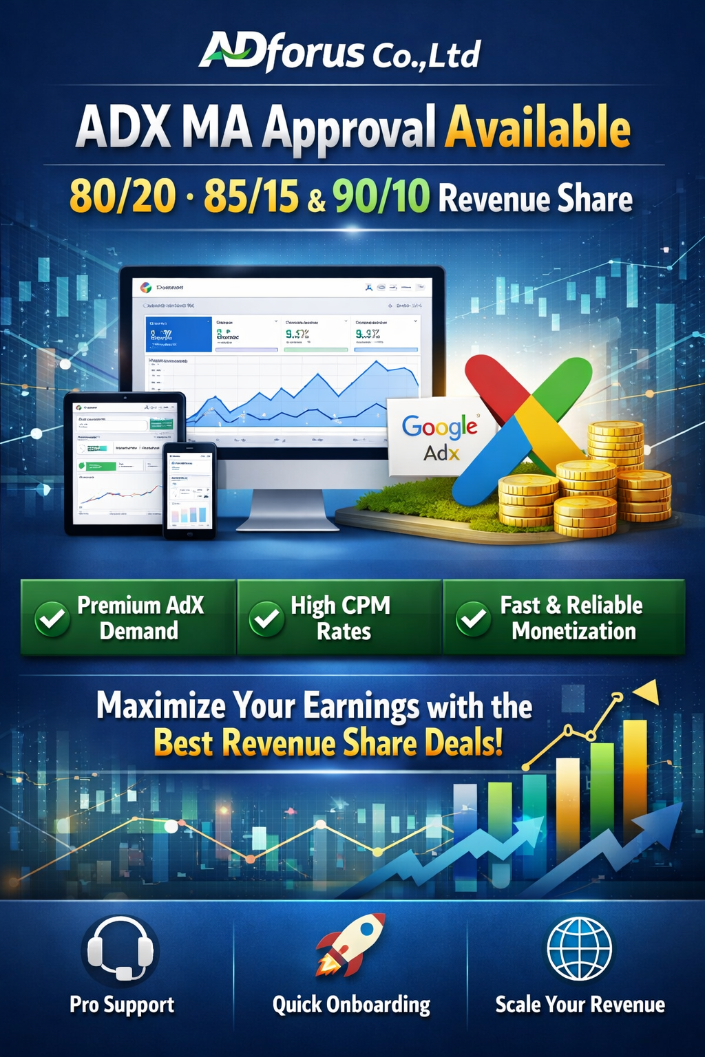 ADforus Co., Ltd ADX MA Approval Available – 80/20, 85/15 & 90/10 Revenue Share