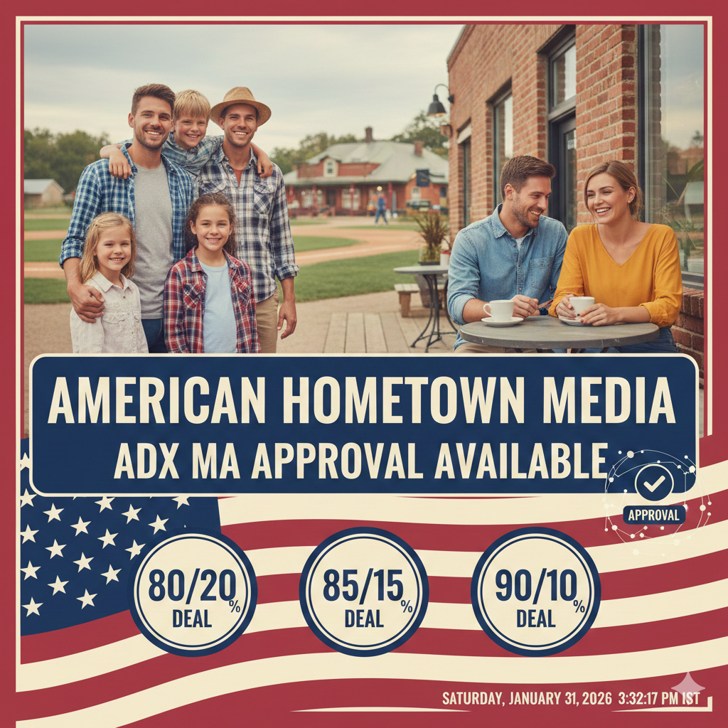American Hometown Media ADX MA Approval Available | 80/20, 85/15 & 90/10 Deal