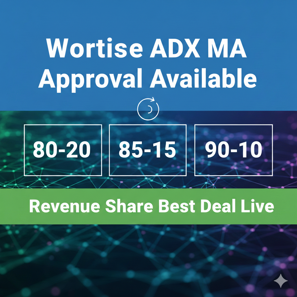 Wortise ADX MA Approval Available 80-20 | 85-15 | 90-10 Revenue Share Best Deal Live